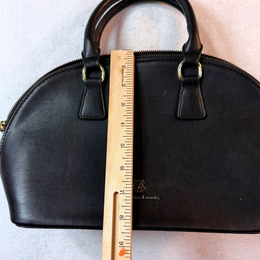 Christian Lacroix Y2K Satchel Purse Womens Medium‎ Blk Good Chevron Quilted Dome